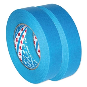 3M Scotch AutoBright Blaues Band Wasserdicht, Automotive Kreppband 3434 110°C 25 mm x 50m x 2