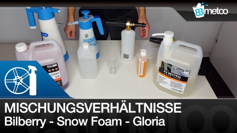 Autopflege Mischungsverhältnis