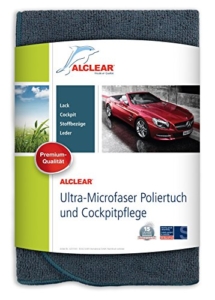 ALCLEAR A257343 Allrounder Poliertuch und Cockpitpflege, 40 x 40 cm, anthrazit -