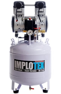 1500W 2PS Silent Flüsterkompressor Druckluftkompressor 60dB leise ölfrei flüster Kompressor Compressor IMPLOTEX