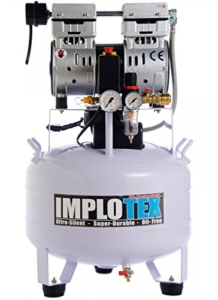 850W Silent Flüsterkompressor Druckluftkompressor nur 55dB leise ölfrei flüster Kompressor Compressor IMPLOTEX