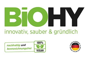 BiOHY Spülmittel (2 x 250ml) + Spülbürste | Bio Geschirrspülmittel ohne schädliche Chemikalien | Flüssiger Fettlöser für frischen Glanz | ideal für Spülmittelspender | biologisch abbaubar - 8