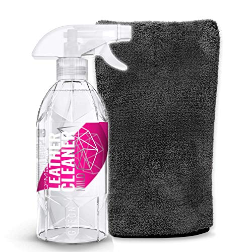 detailmate Innenraumreiniger Set: Gyeon Leather Cleaner mild 500ml Mikrofaser Präzisionshandschuh 1000GSM - 1