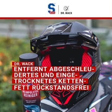 DR. WACK 2160 S100 - S100 Helmpolster-Reiniger 300 ml I Premium Helm-Reiniger für Innen I Helm-Desinfektion & Geruchsentfernung I Hochwertige Motorradpflege – - 2