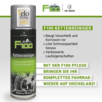 Dr. Wack - F100 300 ml Premium Fahrrad-Kettenreiniger I Verbessert Leichtlaufeigenschaften & beugt Verschleiß vor I Hochwertige Fahrradpflege – Made in Germany, 10 x 10 x 15cm - 4