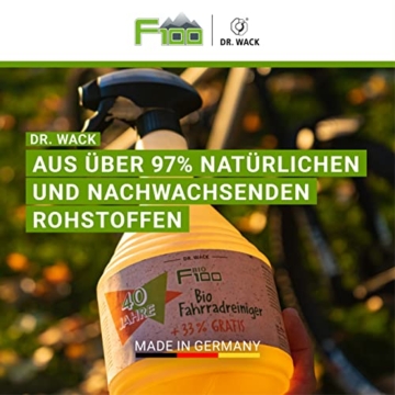 DR. WACK - F100 Bio Fahrradreiniger 1L +33% Mehrinhalt I Premium Reinigung für das komplette Fahrrad & die Fahrradkette I Hochwertige Fahrradpflege – Made in Germany - 3