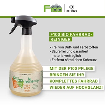 DR. WACK - F100 Bio Fahrradreiniger 1L +33% Mehrinhalt I Premium Reinigung für das komplette Fahrrad & die Fahrradkette I Hochwertige Fahrradpflege – Made in Germany - 4