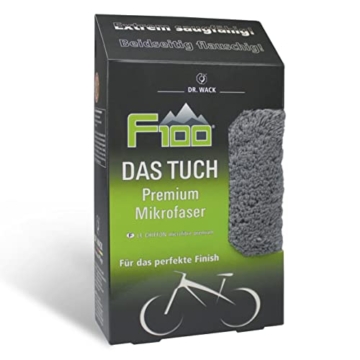 Dr. Wack - F100 DAS TUCH 40 x 40 cm I Premium Mikrofasertuch für kratzfreies Polieren vom empfindlichen Lacken I Extrem weich, flauschig & fusselfrei I Hochwertige Fahrradpflege – Made in Germany - 1