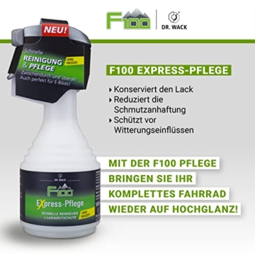 Dr. Wack - F100 Express-Pflege 500 ml I Premium Reinigung & Pflege für das komplette Fahrrad I Reinigung ohne Wasser I Hochwertige Fahrradpflege – Made in Germany - 4