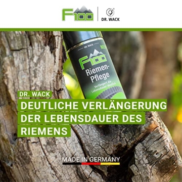 Dr. Wack - F100 Riemen-Pflege Spray 100ml I Spray mit hoher Wasserabweisung für Keilriemen oder Zahnriemen I Keilriemenspray für mehr Lebensdauer - 3