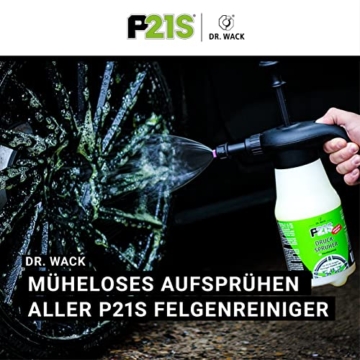 Dr. Wack – P21S Drucksprüher (leer) für P21S Felgenreiniger 925 ml I Sprühflasche für die Felgen-Reinigung I Müheloses Aufsprühen in Sekunden I Hochwertige Felgenpflege – Made in Germany - 2