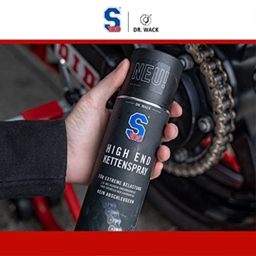 Dr. Wack - S100 High End Kettenspray 300 ml I Premium Motorrad-Kettenöl für extreme Belastungen I Kettenspray für alle Motorräder I Hochwertige Motorradpflege – Made in Germany, schwarz - 5