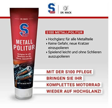 Dr. Wack - S100 Metallpolitur 100 ml I Premium Motorrad-Politur für alle Motorräder I Für alle Metallteile geeignet I Hochwertige Motorradpflege – Made in Germany - 4