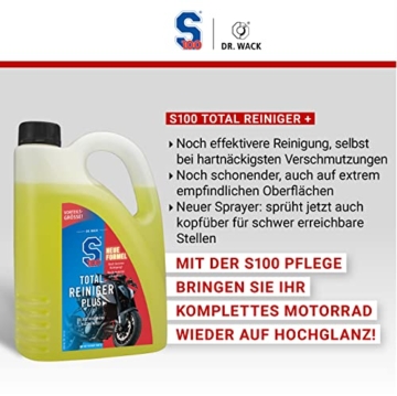 Dr. Wack - S100 Total Reiniger+ 2 L - Premium Motorrad-Reiniger für alle Motorräder - Hohe Ergiebigkeit & Reinigungswirkung - Hochwertige Motorradpflege – Made in Germany - 4