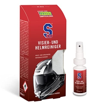 Dr. Wack - S100 Visier- & Helmreiniger 100 ml inkl. Mikrofasertuch I Premium -Reiniger für alle Motorradhelme I Für die schnelle Reinigung unterwegs I Hochwertige Helmpflege – Made in Germany - 1