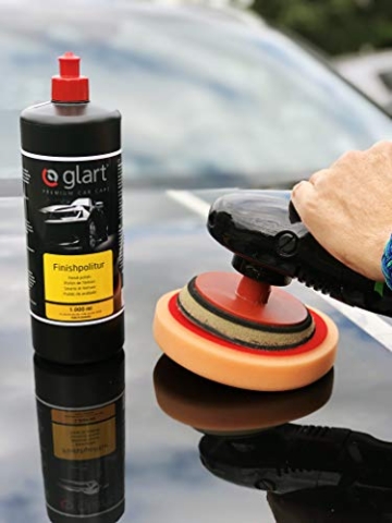 Glart 45FP Finishpolitur Autopflege Autopolitur und Lack Politur für Auto Aufbereitung, car detailing mit Poliermaschine und Polierschwamm, 1.000 ml - 2