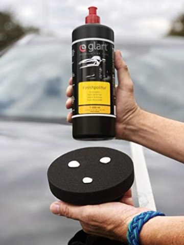 Glart 45FP Finishpolitur Autopflege Autopolitur und Lack Politur für Auto Aufbereitung, car detailing mit Poliermaschine und Polierschwamm, 1.000 ml - 3