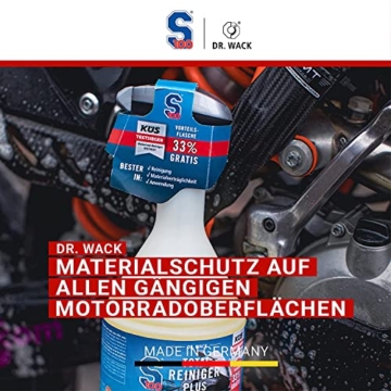 Motorrad Reinigung & Trocknen Bundle - Dr. Wack S100 Total Reiniger 750 ml - Motorradpflege – Made in Germany + Nuke Guys Gamma Dryer Trockentuch,schlierenfrei + detailmate Waschhandschuh - 3