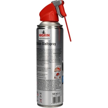 NIGRIN HyBrid Silikon-Gleitspray, kunststoffverträgliches, flüssiges Profi-Werkzeug, 500 ml - 5