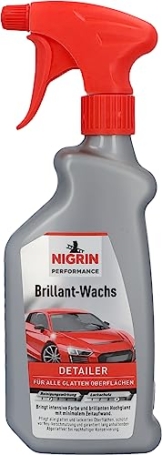 NIGRIN Performance Brillant-Wachs TURBO Auto Wachs, 500 ml Sprüh-Flasche, intensiviert Farben, bringt brillanten Hochglanz - 1