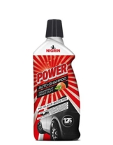 NIGRIN POWER Auto-Shampoo, entfernt auch starke Verschmutzungen, mit Grapefruit-Minze-Duft und Glanz-Booster, 1 Liter - 1