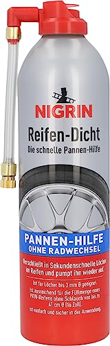 NIGRIN Reifendicht, 500 ml, sofortige Pannenhilfe, Reifendichtmittel repariert Löcher im Reifen im Handumdrehen ohne Montage - 1