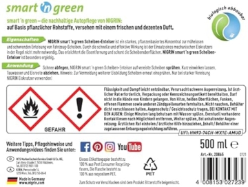 NIGRIN Smart'n green Scheibenenteiser 0,5 Liter, bis zu - 60° - 10