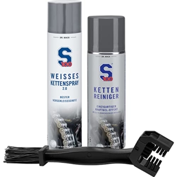 S100 Weisses Kettenspray 2.0 /Kettenreiniger+Kettenbürste, Unisex, Multipurpose, Ganzjährig - 1