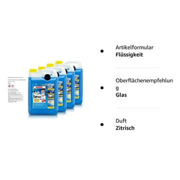 SONAX 4X 03325050 AntiFrost&KlarSicht Konzentrat Frostschutz Waschanlage 5L - 4