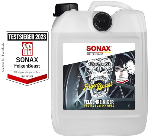 SONAX FelgenBeast (5 Liter) Felgenreiniger für alle polierten, verchromten und matten Stahl- & Leichtmetallfelgen, Art-Nr. 04335000 - 1