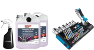 SONAX Felgenreiniger Paket 2023 mit SONAX FelgenReiniger Red Max und Hazet Smart Holder | Art-Nr. 07692050 - 1