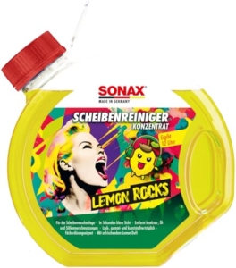 SONAX ScheibenReiniger gebrauchsfertig Lemon Rocks (3 Liter) entfernt Insekten-, Öl-, Silikon- und typische Straßenverschmutzungen | Art-Nr. 01604000 - 1