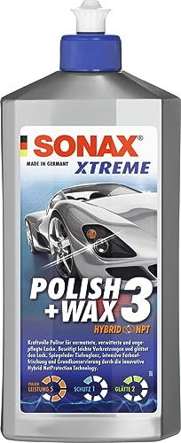 SONAX XTREME Polish+Wax 3 Hybrid NPT (500 ml) Politur zum Abtragen verwitterter Lackschichten und Auffrischen matter Farben, Art-Nr. 02022000 - 1