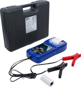 BGS 2133 | Digitaler Batterie- und Ladesystem-Tester | mit Drucker | Für 6 & 12 V Batterien | 12 & 24 V Anlass- und Ladesysteme | Spannungsbereich 1,5 - 30 V | SAE, DIN, EN, IEC, CA, JIS - 1