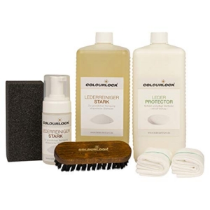 COLOURLOCK Glattleder Pflegeset Stark mit Leder Protector 1l und Lederreiniger Stark 1l - 1