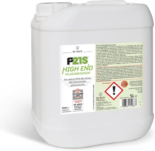 DR. WACK - P21S HIGH END Felgenreiniger 5 Liter - Felgen Spray mit Gel-Formel & Wirkindikator - Schnelle & schonende Reinigung - Hochwertige Autopflege - 1