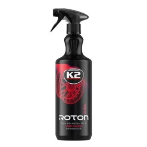 K2 Roton Pro Felgenreiniger Gel 1L Auto Alufelgen Flugrostentferner | Starke Gel-Formel, Wirkindikator Wirkstoff, Wirkstarke Reinigung, Bremsstaub Entfernung, Kirschduft Aromatisiert - 1