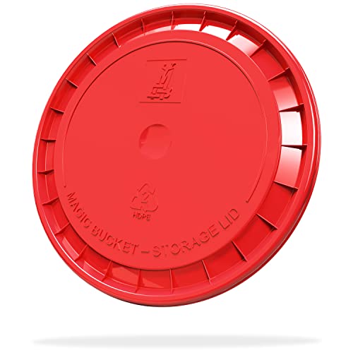 MAGIC BUCKET | Profi Eimer Deckel für Auto Wascheimer Rot | kompatibel mit 5GAL (20L) & 3,5 GAL (12L) Buckets von GritGuard, Cleaneed, Cleantech, MaxShine, ADBL, Liquid Elements & Chemical Guys - 1