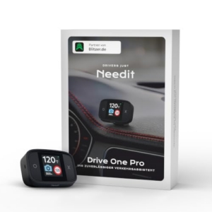 Needit Drive One Pro Verkehrswarner [NEUHEIT 2026] mit Farbdisplay | Für Apple CarPlay & Android Auto I mit Live-Verkehrswarnungen I Kein Abo erforderlich I Mit Daten von Blitzer.de - 1