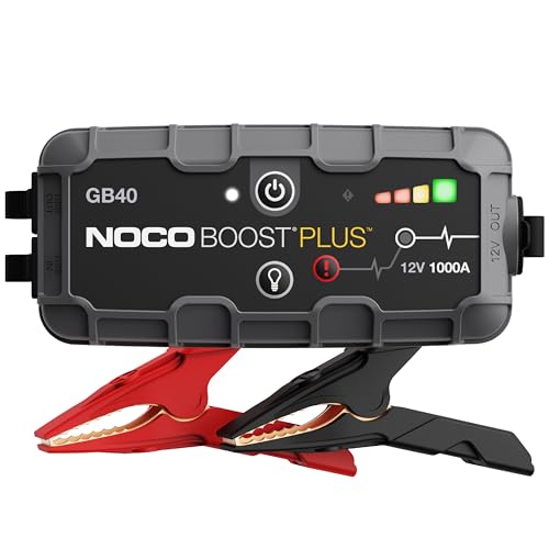 NOCO Boost GB40 1000A Starthilfe Powerbank bis 6,0L Benzin & 3,0L Diesel | UltraSafe-Technologie: funkenfrei & Verpolungsschutz – für 12V-Kfz: Pkw, Motorrad, SUV, Boot, Transporter, Wohnmobil u.v.m. - 1