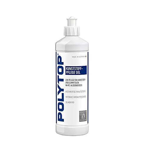 Polytop Kunststoffpflege Gel 500 ml - Für lang anhaltende Konservierung und Farbauffrischung von Gummi und Kunststoff an Auto und Motorrad - 1