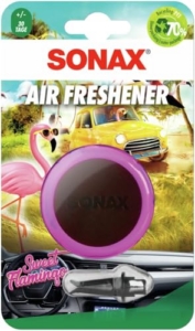 SONAX Air Freshener Sweet Flamingo (1 Stück) Lufterfrischer | fruchtg-süßer Duft und langanhaltendes Dufterlegbnis für den Fahrzeuginnenraum - 1