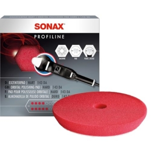 SONAX ExzenterPad hart 143 DA (1 Stück) harter feinporiger Schwamm zum Schleifpolieren von verkratzten und verwitterten Fahrzeuglacken | Art-Nr. 04934000 - 1