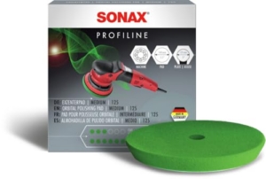 SONAX ExzenterPad medium 125 (1 Stück) | Zum maschinellen Polieren von Lacken mit Exzenterpoliermaschinen für Stützteller mit 125 mm Durchmesser. - 1