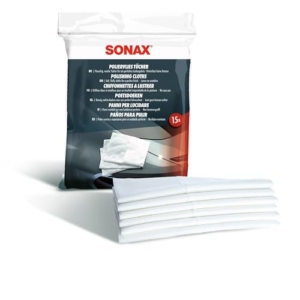 SONAX PolierVliesTücher (15 Stück) | in flauschig-weicher Qualität für ein glänzendes Lackergebnis - 1