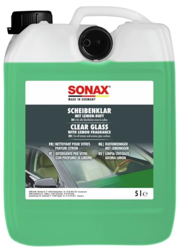 SONAX ScheibenKlar (5 Liter) Glasreiniger | zum Entfernen von Silikon-, Öl- und Insektenverschmutzungen von Fahrzeugscheiben und Scheinwerfern - 1