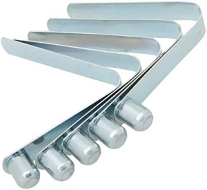 Tubayia 5 Stück Edelstahl Kajak Paddel Zeltstange Snap Clip Federklammer Druckknopf Clips (Silber 01-6mm x 7mm) - 1