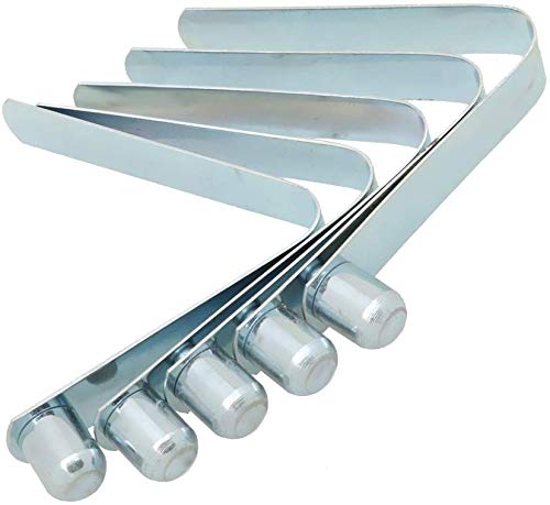 Tubayia 5 Stück Edelstahl Kajak Paddel Zeltstange Snap Clip Federklammer Druckknopf Clips (Silber 01-6mm x 7mm) - 1